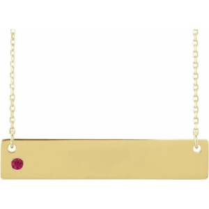 Hydrangea Natural Ruby Yellow Gold Bezel Set  Necklaces