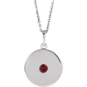 Paulomi Natural Ruby Silver Flush Setting  Necklaces