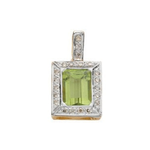 Quendreda Peridot Bezel Set  Necklaces