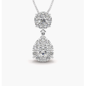 Tress Natural Diamond Prong Set Designer Pendants Necklaces