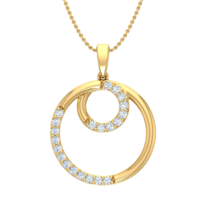 Peleilah Natural Diamond Yellow Gold Shared Prong Drop Pendants Necklaces