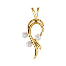 3.00 MM Round Fresh Water Pearl Pendant