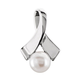 7.00 MM Round Fresh Water Pearl Pendant