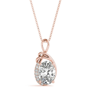 Trella Natural Diamond Rose Gold Designer Pendants Necklaces