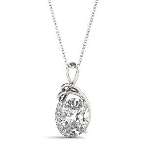 Trella 2.04 Carat Natural Diamond Oval cut Designer Pendants Necklaces