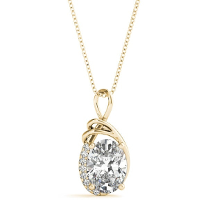 Trella Natural Diamond Yellow Gold Designer Pendants Necklaces