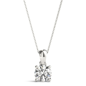 Roase Lab-Created Diamond Round cut  Pendants Necklaces