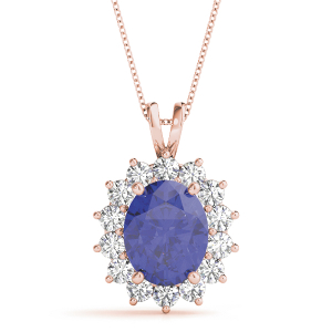 Parivita Blue Sapphire Rose Gold 4 Prong 