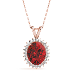 Gloriosa Natural Ruby Rose Gold 4 Prong 