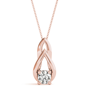 Rille Natural Diamond Rose Gold 4 Prong 