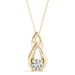 Rille Natural Diamond Yellow Gold 4 Prong 