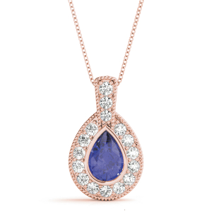 Pramila Blue Sapphire Rose Gold Bezel Set 