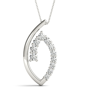 Vernon Lab-Created Diamond Round cut Pave Set  Journey Pendant Necklace