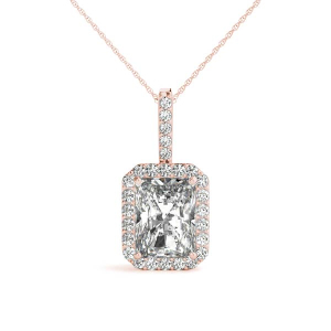 Tena Natural Diamond Rose Gold 4 Prong 