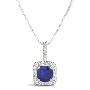 Pramiti Blue Sapphire Platinum 4 Prong 