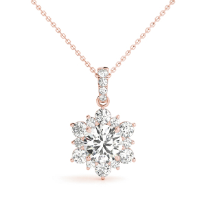 Tiare Natural Diamond Rose Gold 4 Prong 