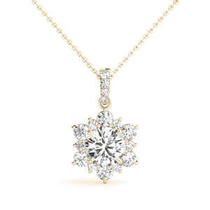 Tiare Natural Diamond Yellow Gold 4 Prong 