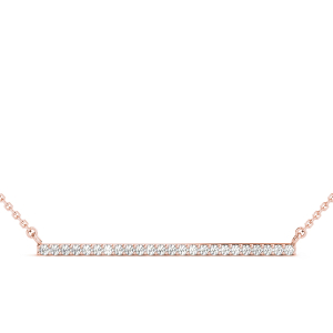 Gabriella Natural Rose Gold Bar Set Diamond Necklace