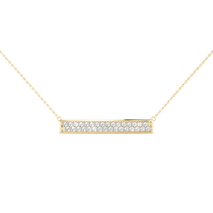 Anna Lab-Created Yellow Gold Bar Set Diamond Necklace