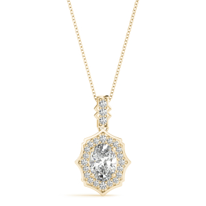 Tanna Natural Diamond Yellow Gold 4 Prong 