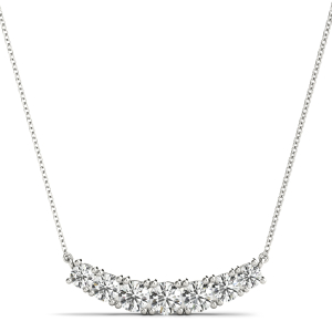 Clarah Lab-Created Round cut Prong Set Diamond Necklace