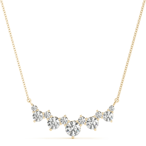 Philothma Lab-Created Yellow Gold Prong Set Diamond Necklace