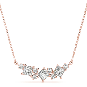 Thorn Lab-Created Diamond Rose Gold Prong Set Chain Necklace