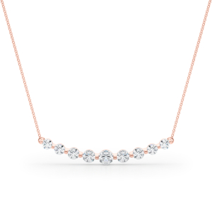 Asher Lab-Created Diamond Rose Gold Bezel Set Chain Necklace