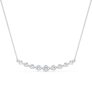 Asher Lab-Created Diamond Round cut Bezel Set  Chain Necklace