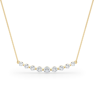 Asher Lab-Created Diamond Yellow Gold Bezel Set Chain Necklace