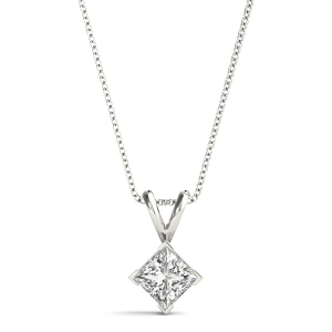 Darris Natural Diamond 4 Prong Solitaire Pendant Necklaces