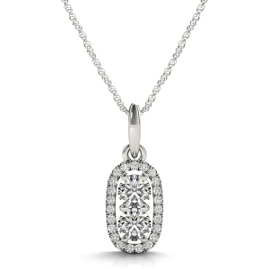 Dorothy Lab-Created Diamond Round cut Prong Set Drop Pendant Necklace