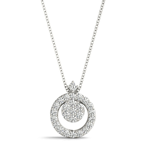 Torin  Lab-Created Diamond Round cut Prong Set Cluster Pendant Necklace