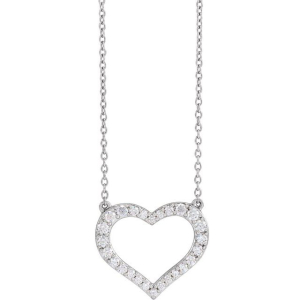 Natural Diamond Heart Pendants Necklaces