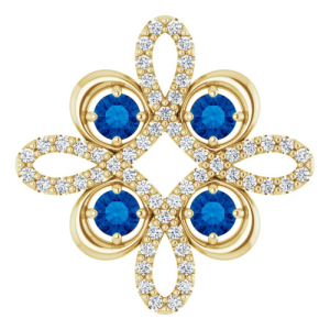 Prerita Blue Sapphire Yellow Gold 4 Prong 