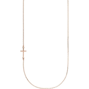 Benit Rose Gold Cross Pendant Necklace