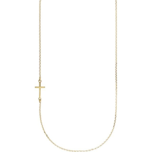 Benit Yellow Gold Cross Pendant Necklace