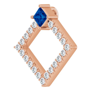 Prestha Blue Sapphire Rose Gold 4 Prong 