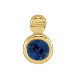 Prita Blue Sapphire Yellow Gold Bezel Set 