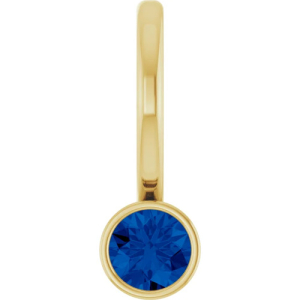 Pritha Blue Sapphire Yellow Gold Bezel Set 