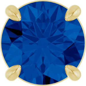 Priyala Blue Sapphire Yellow Gold 4 Claw Set 