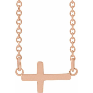 Rose Gold Cross Pendants Necklaces