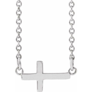 Fioanna Platinum Cross Pendant Necklace