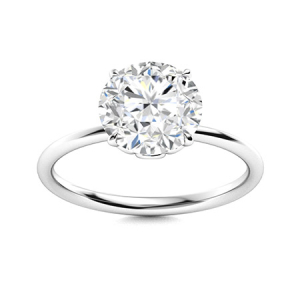 Caleah 0.20 - 3.00 Carat Natural Round cut 4 Prong  Solitaire Diamond Rings