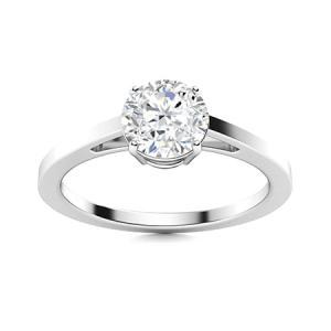 Chanelle 0.20 - 3.00 Carat Natural Round cut 4 Prong  Solitaire Diamond Rings