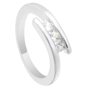 Donita Lab-Created Tension 3 Stone Ring Diamond Rings