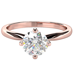 Nalayah Lab-Created Diamond Rose Gold 4 Prong  Engagement Rings