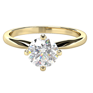 Nalayah Lab-Created Diamond Yellow Gold 4 Prong  Engagement Rings