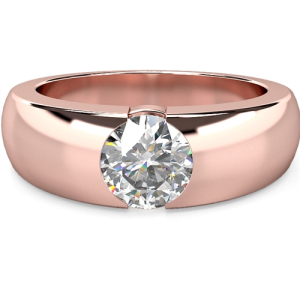 Dreda Lab-Created Rose Gold Bezel Promise Diamond Rings