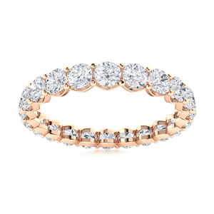 Ellice Natural Rose Gold Prong Eternity Diamond Rings